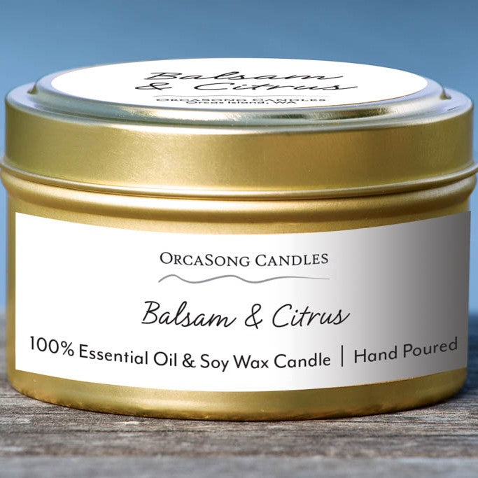 Balsam & Citrus Candle Travel Tin