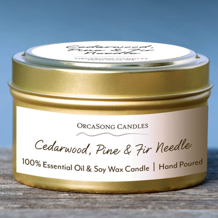Cedarwood, Pine & Fir Needle Candle Travel Tin