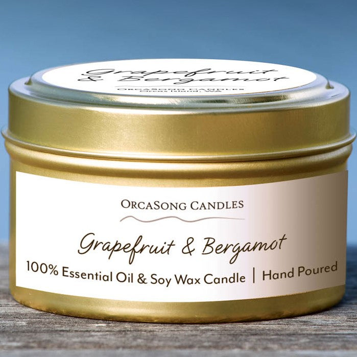 Grapefruit & Bergamot Candle Travel Tin