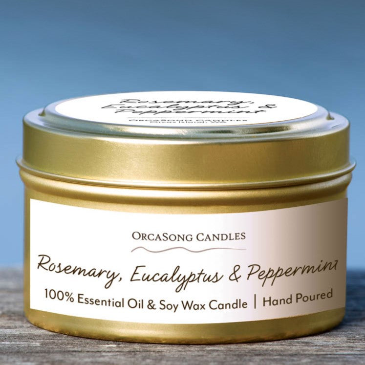 Rosemary, Eucalyptus, & Peppermint Candle Travel Tin