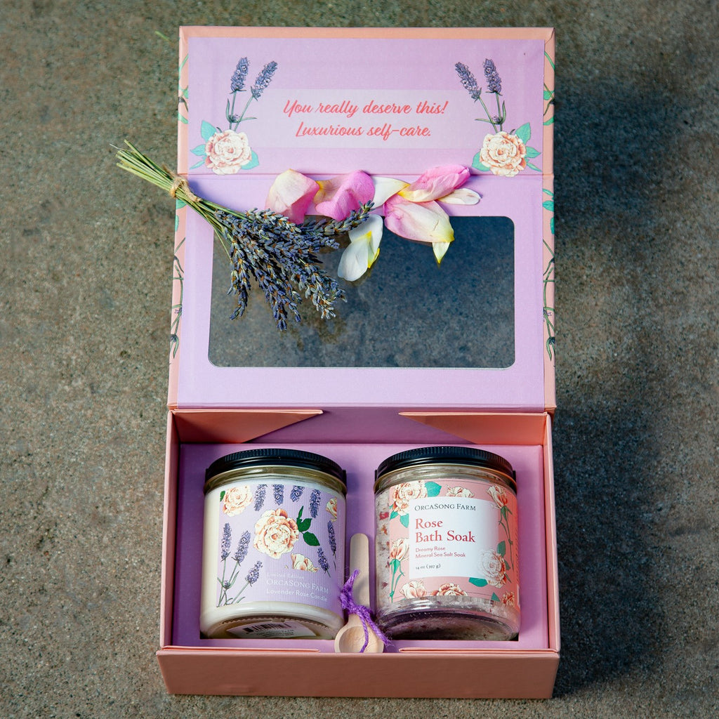 Dreamy Lavender Rose Spa Bath Box