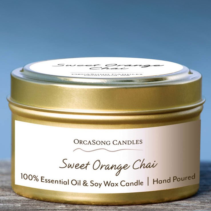 Sweet Orange Chai Candle Travel Tin