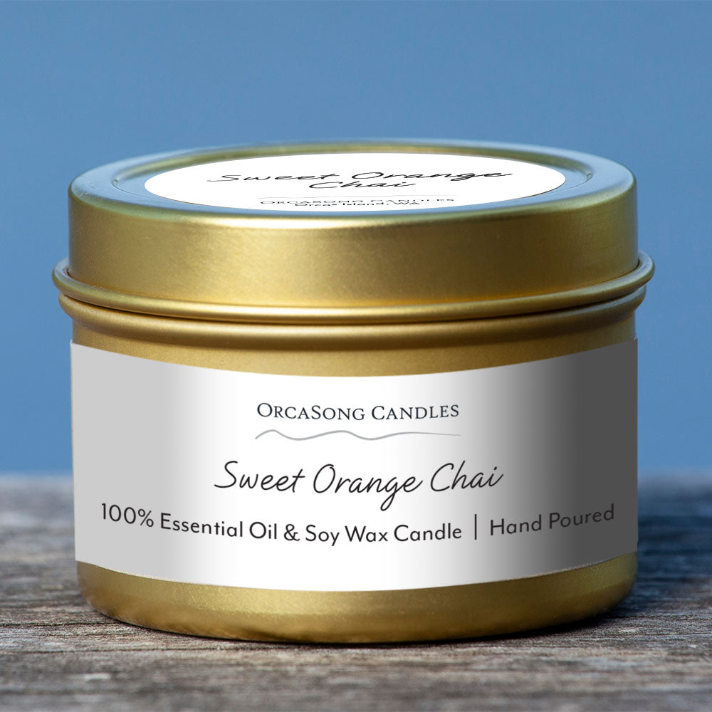 Sweet Orange Chai Candle Mini Tin